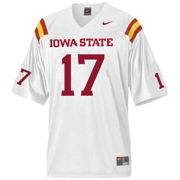Men #17 Shane Starcevich Iowa State Cyclones College Football Jerseys Sale-White